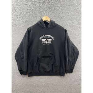 Black Label Skateboards Always Dependable Distressed Hoodie Adult Size Medium